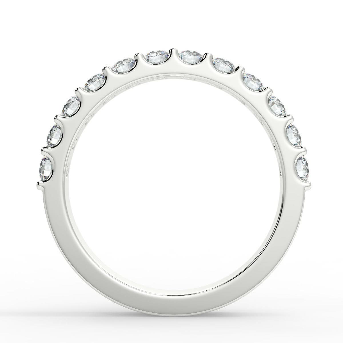 Calabria Obrączka z białego złota z diamentami 0,70 ctw