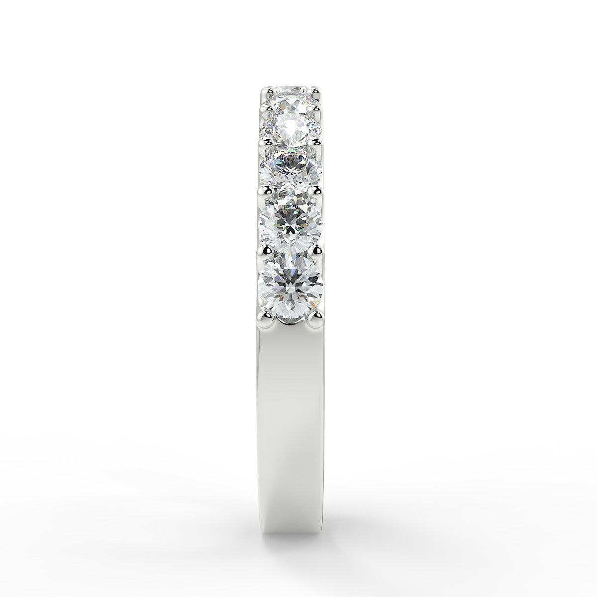 Calabria Obrączka z białego złota z diamentami 0,70 ctw