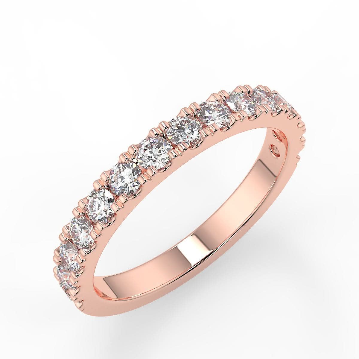 Cinque Terre Obrączka z różowego złota z diamentami 0,66 ctw