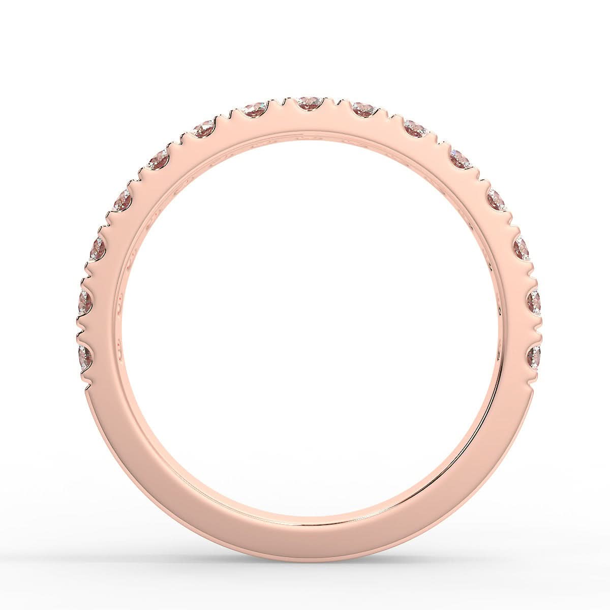 Cinque Terre Obrączka z różowego złota z diamentami 0,66 ctw