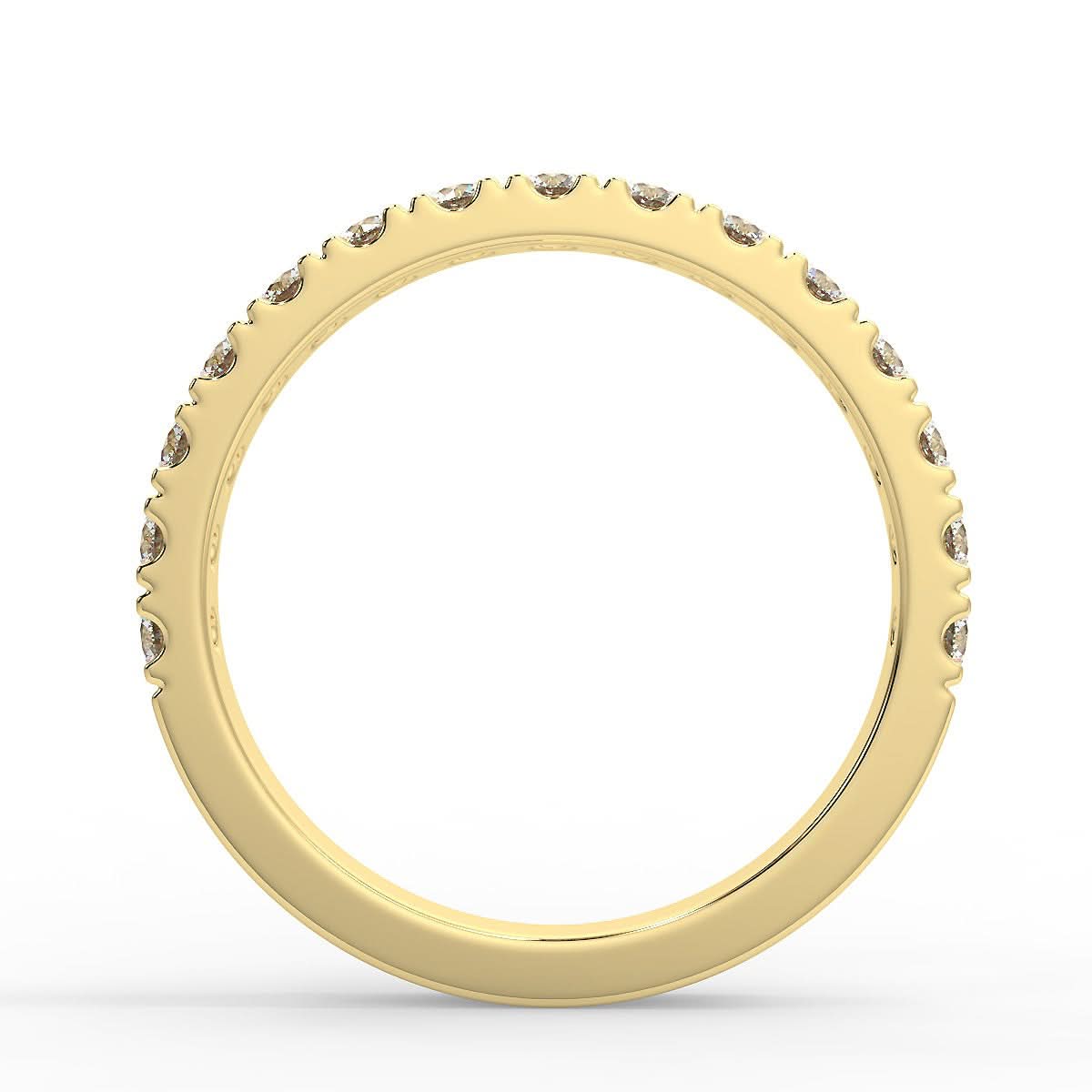 Cinque Terre Obrączka z żółtego złota z diamentami 0,66 ctw