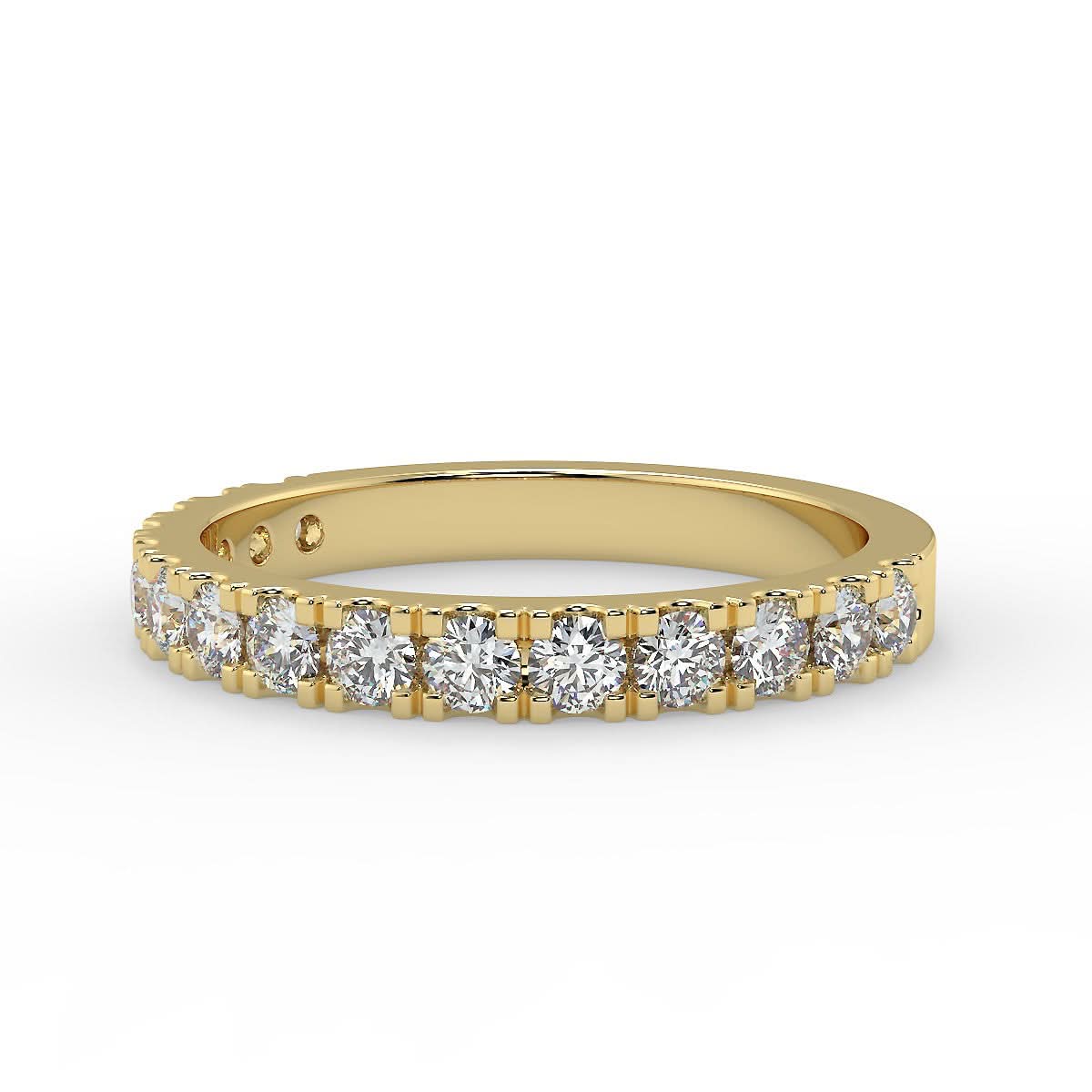 Milano obrączka z żółtego złota z diamentami o masie 0,66 ct