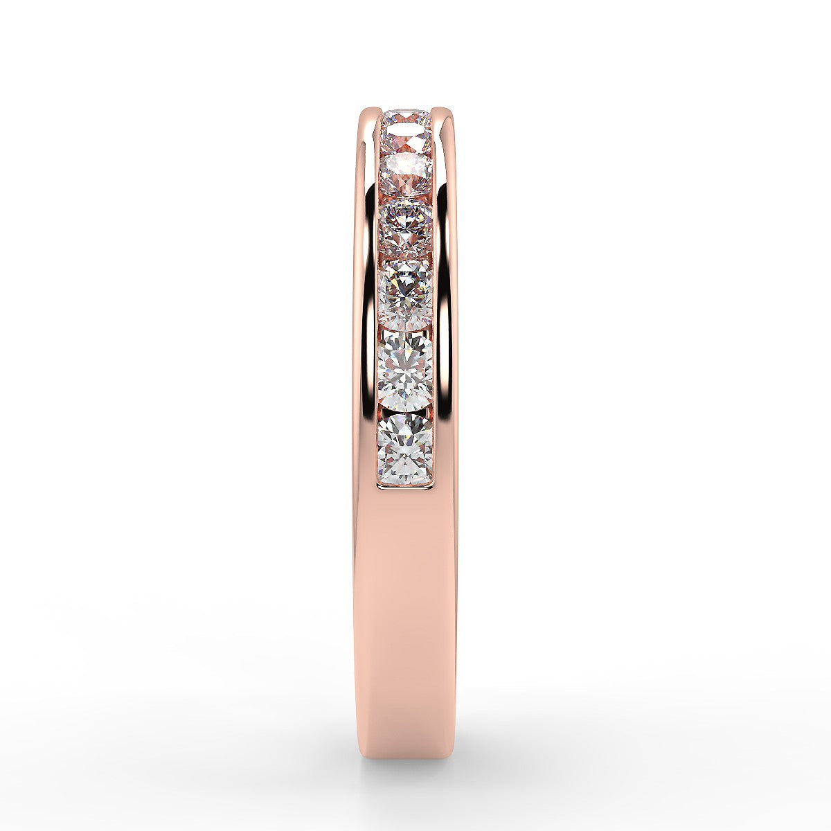 Florence Obrączka z różowego złota z diamentami 0,70 ctw