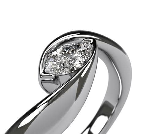 Crystal Eye – perfekcyjna oprawa diamentu o szlifie marquise