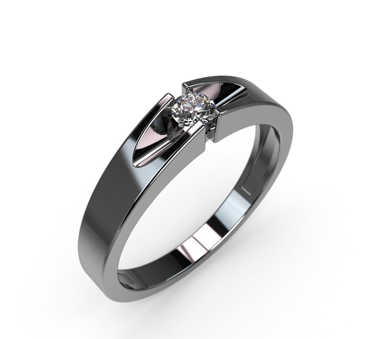 Subtelny Czar białego złota i diamentu 0,10ct