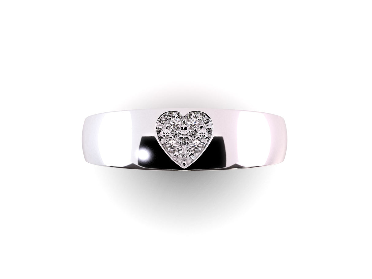 Amorio - jednoznaczna deklaracja. Złoty pierścionek z brylantami o masie 0,03 ct