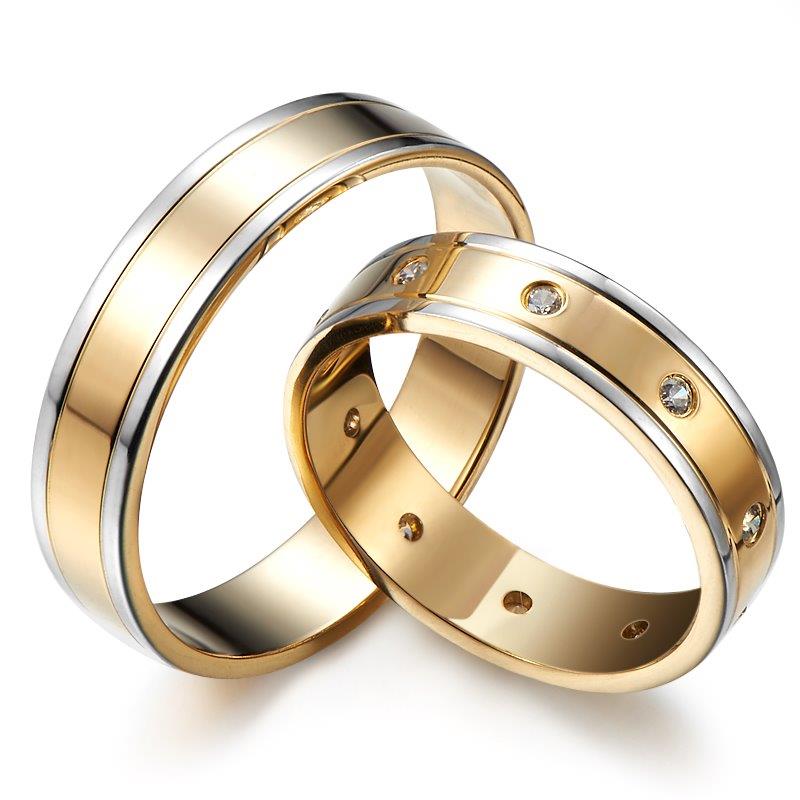Obrączki ślubne ozdobione diamentami
