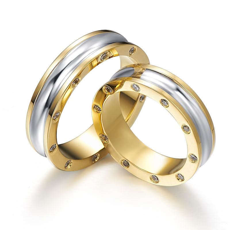 Kunsztownie z połączenie białego i żółtego złota