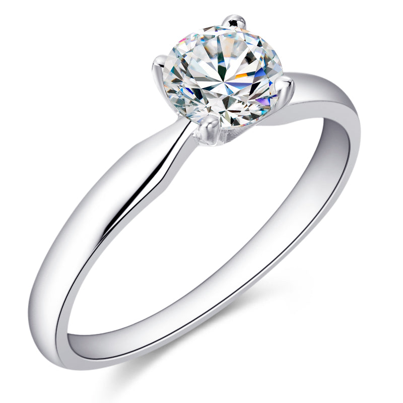 Złoty pierścionek zaręczynowy z diamentem 0,4ct