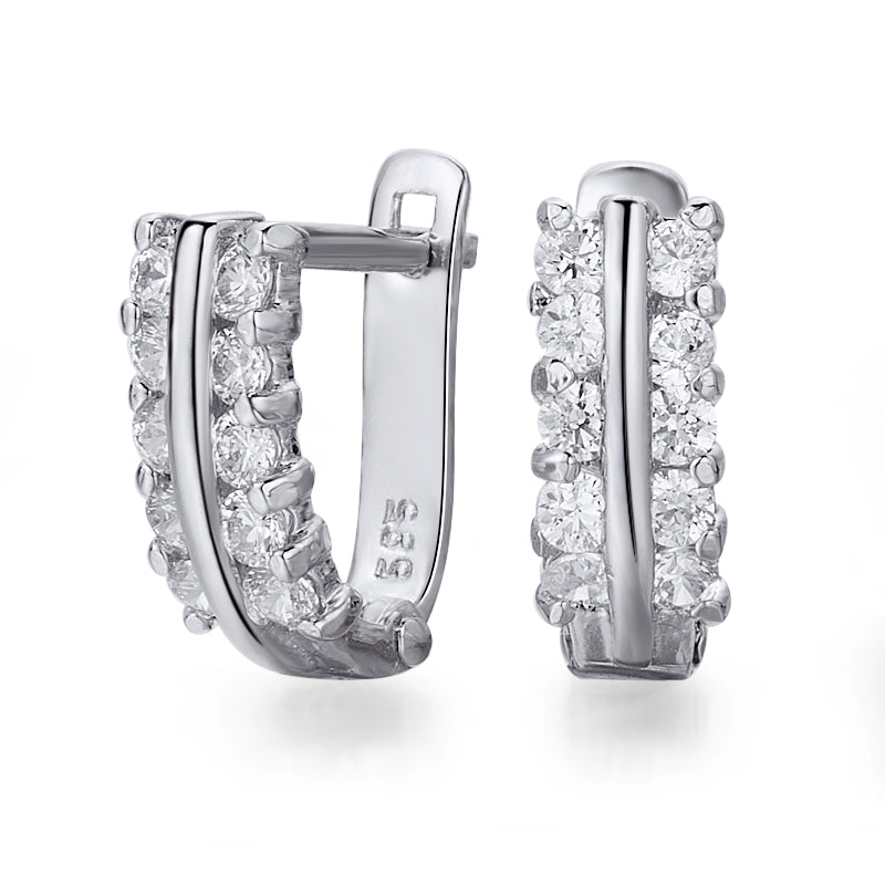 Jaśniejący czar - złote kolczyki z diamentami 0,40ctw