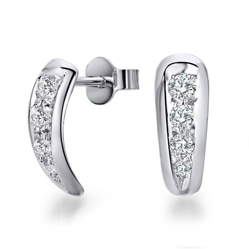 Złote kolczyki z diamentami 0,40 ctw