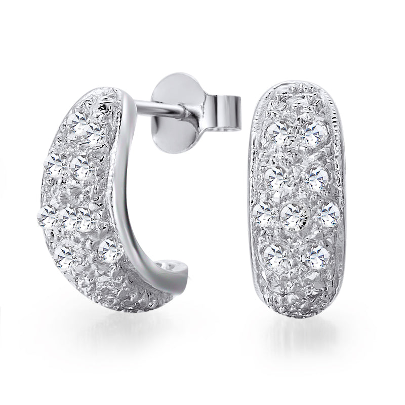 Lśniąca subtelność - złote kolczyki z diamentami 0,36 ctw