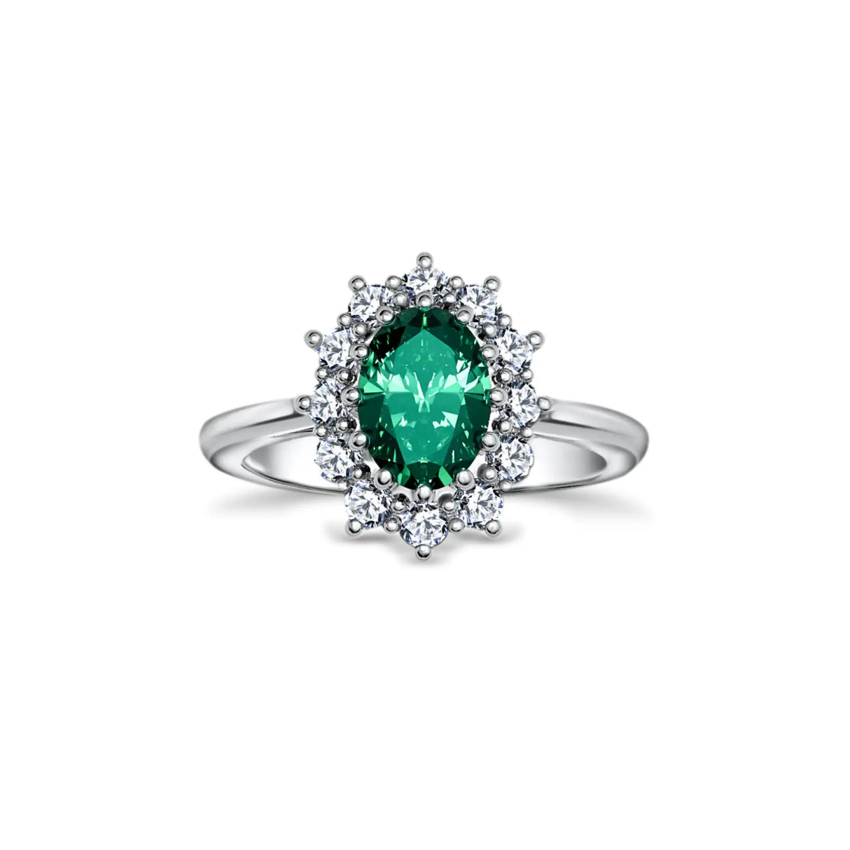 Karmazycja ze szmaragdem 0,90ct i diamentami
