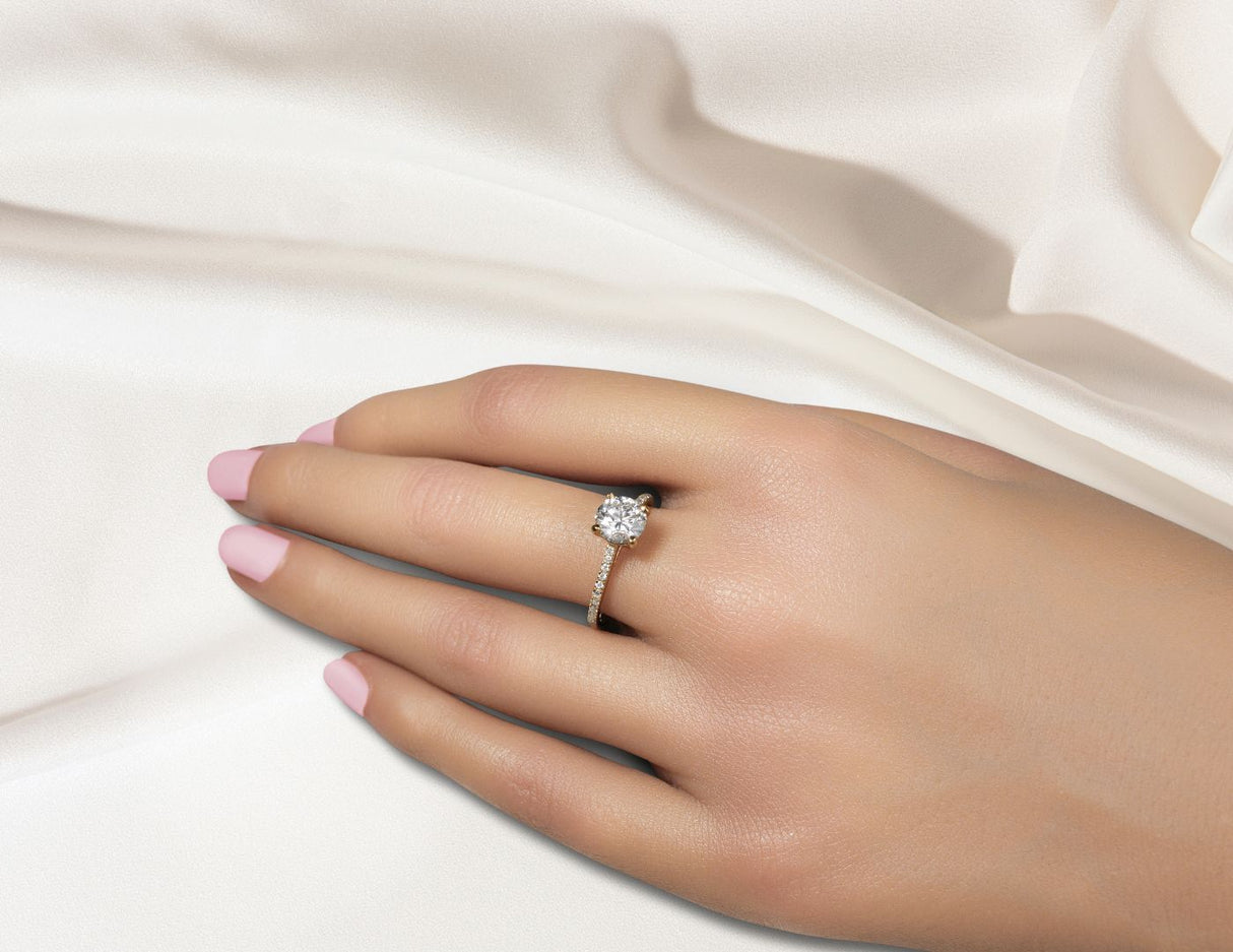 Seville Sunset - Pierścionek z białego złota z diamentami