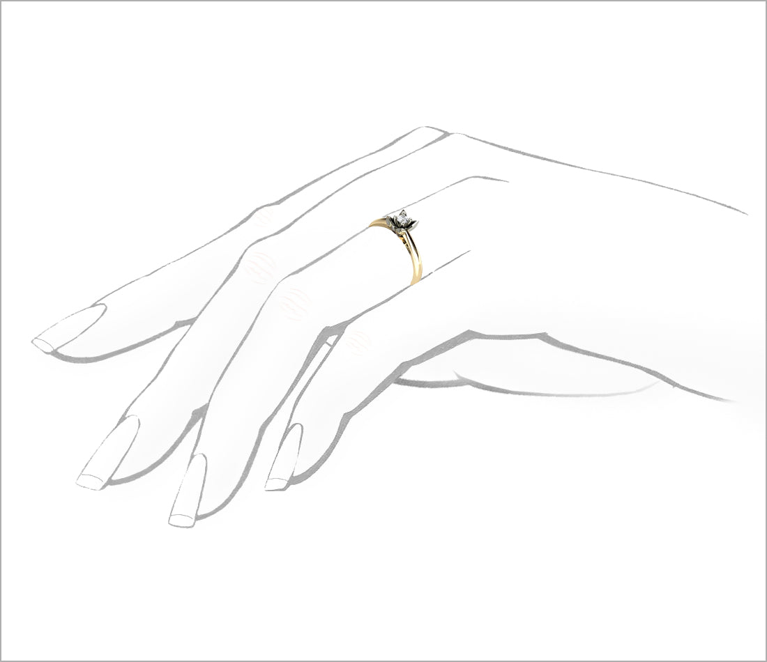 Najpiękniejszy pierścionek zaręczynowy z brylantem 0,15 ct