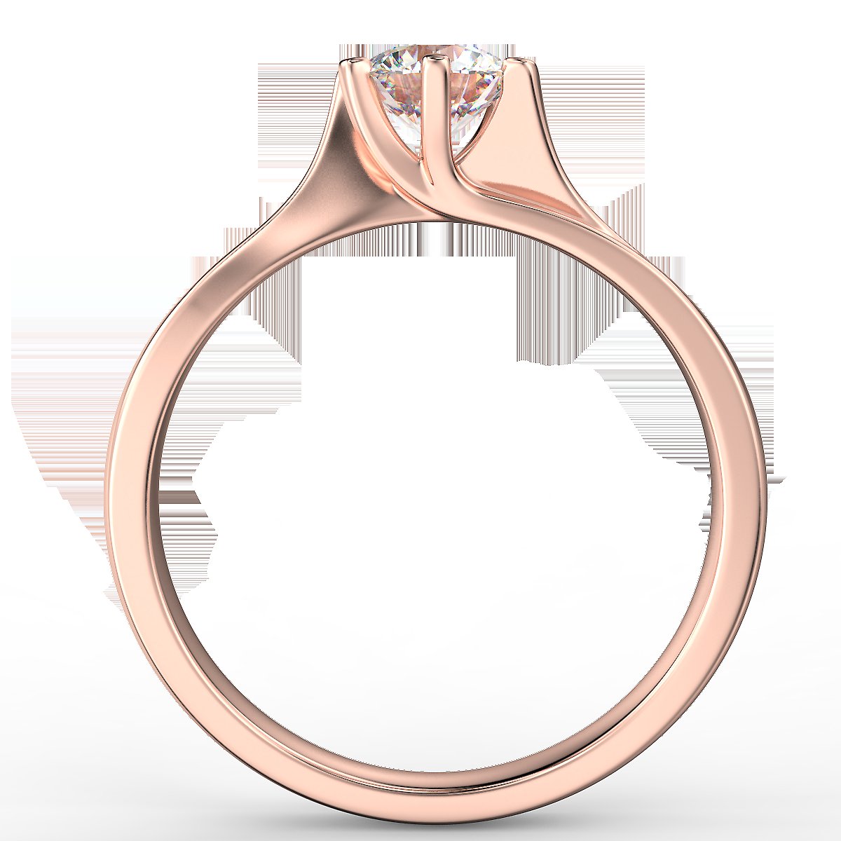 Athena pierścionek z różowego złota z diamentem 0,50 ct