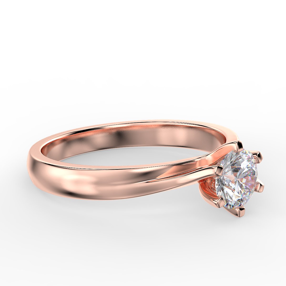 Athena pierścionek z różowego złota z diamentem 0,50 ct