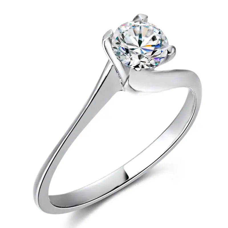 Złoty pierścionek zaręczynowy z diamentem 0,45ct