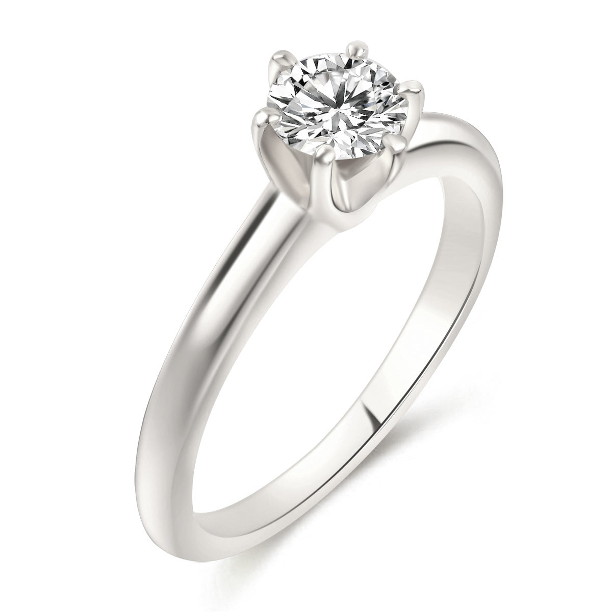 Klasyczny pierścionek z diamentem