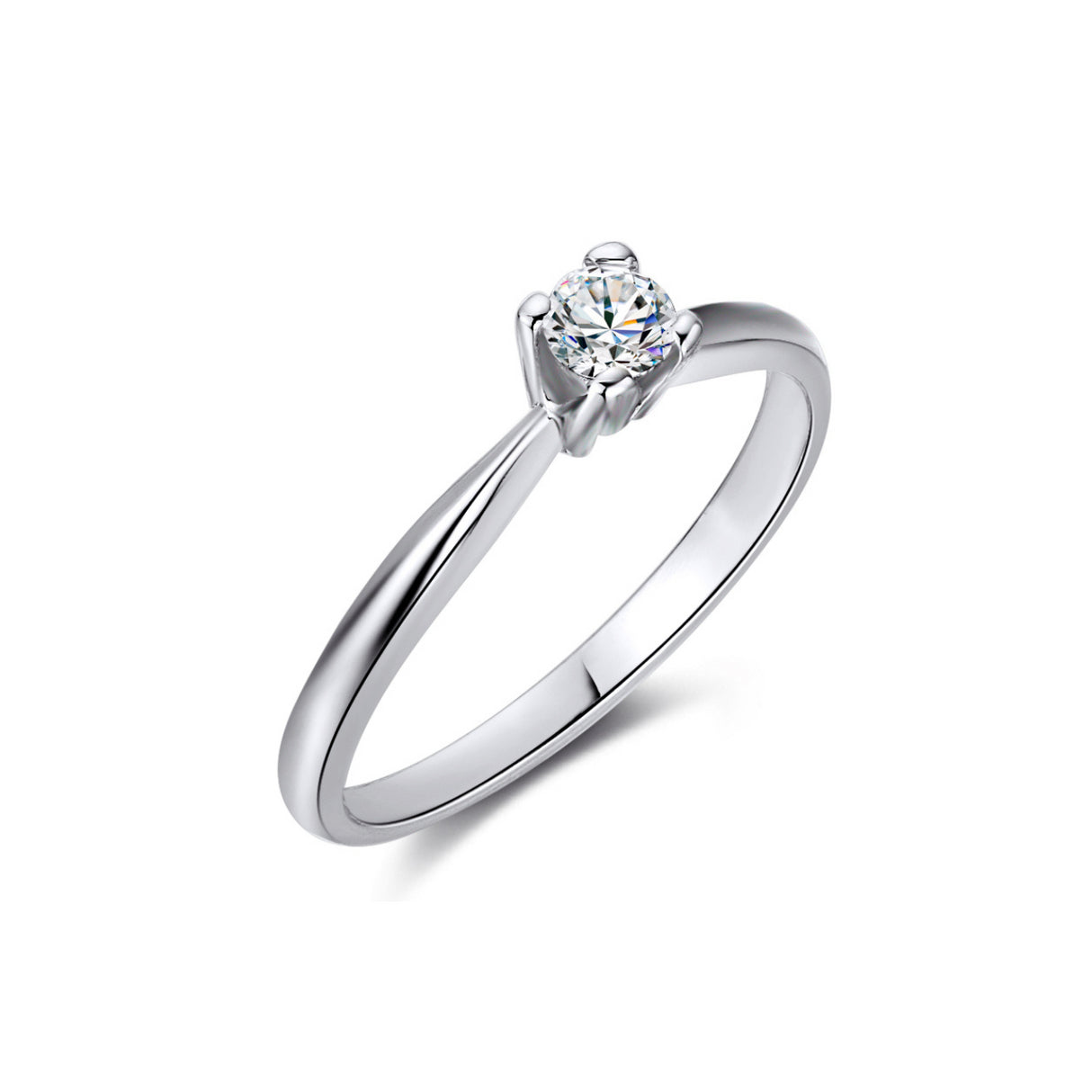 Złoty pierścionek zaręczynowy z diamentem 0,15ct