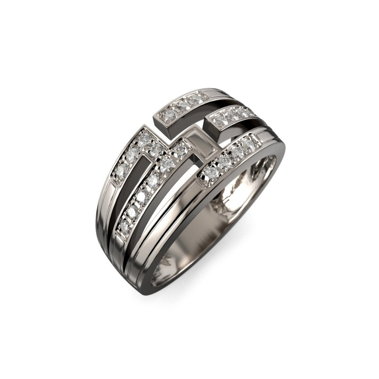 Minimalistyczna elegancja - pierścionek z diamentami o masie 0,44 ctw