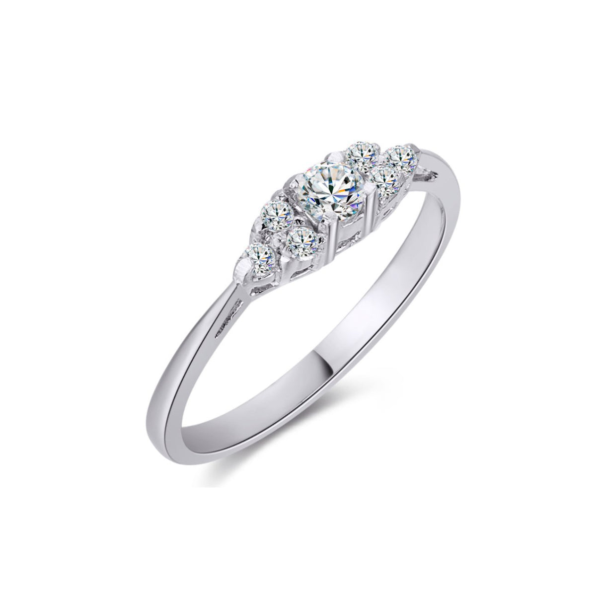 Złoty pierścionek zaręczynowy z diamentem 0,22ct