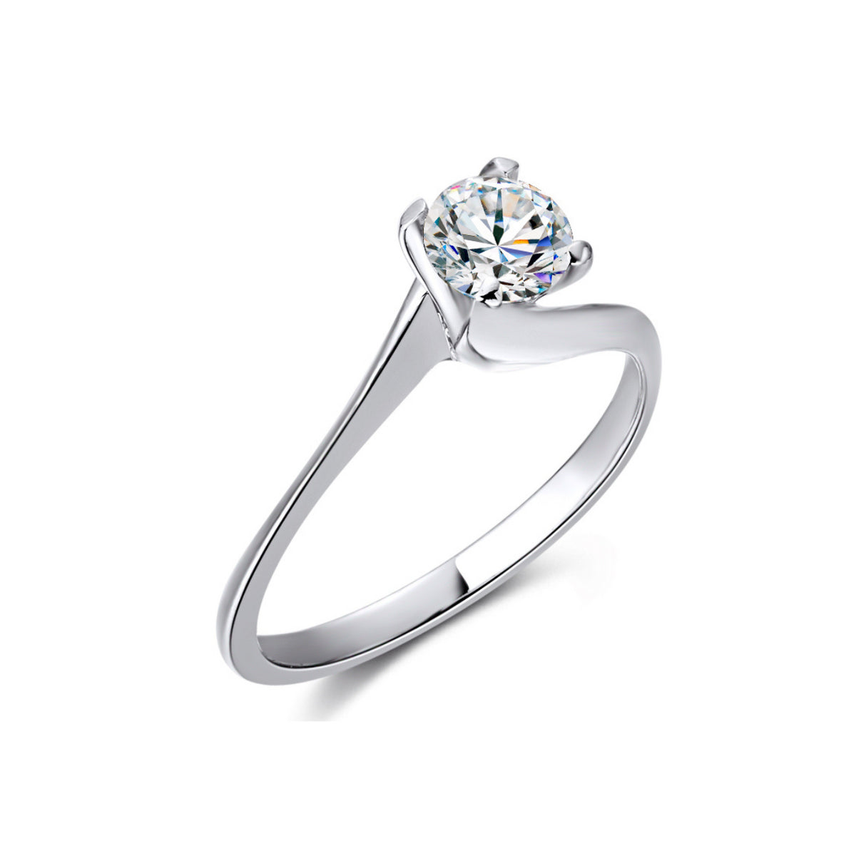 Złoty pierścionek zaręczynowy z diamentem 0,45ct