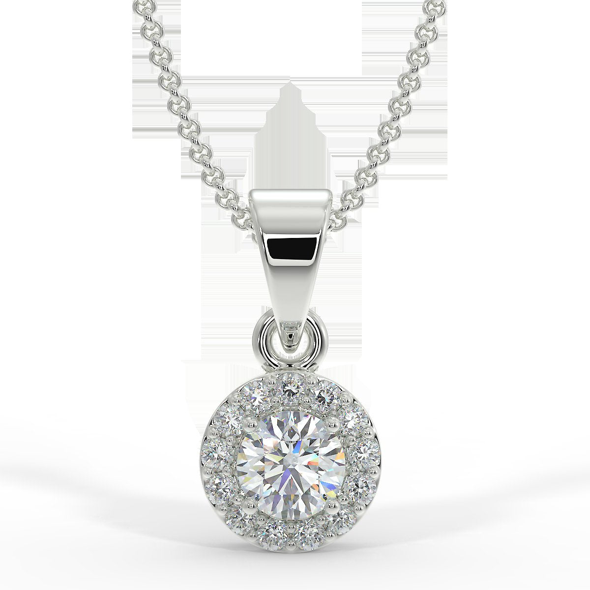 Zawieszka z białego złota z diamentami 0,15 ctw