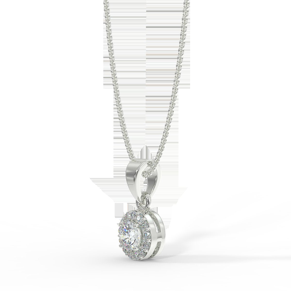 Zawieszka z białego złota z diamentami 0,15 ctw