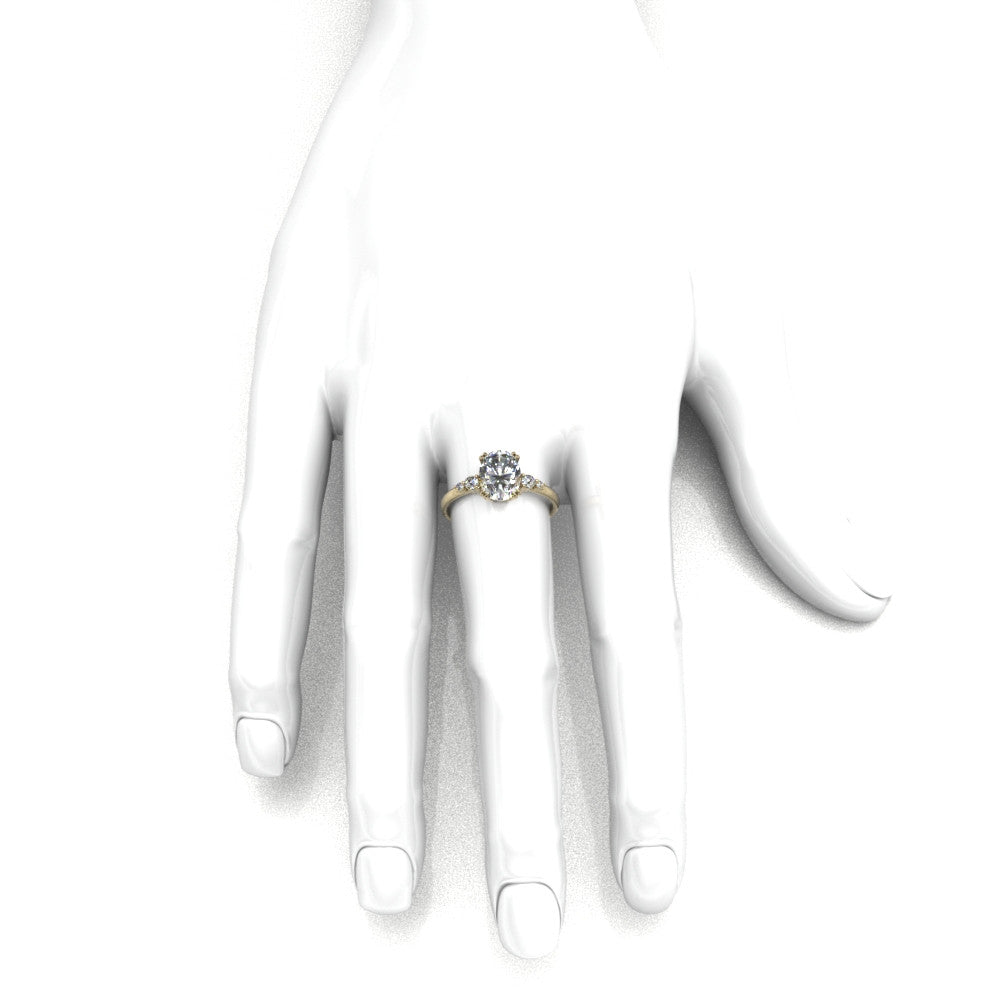 Golden Promise - Pierścionek z owalnym diamentem 1,5ct