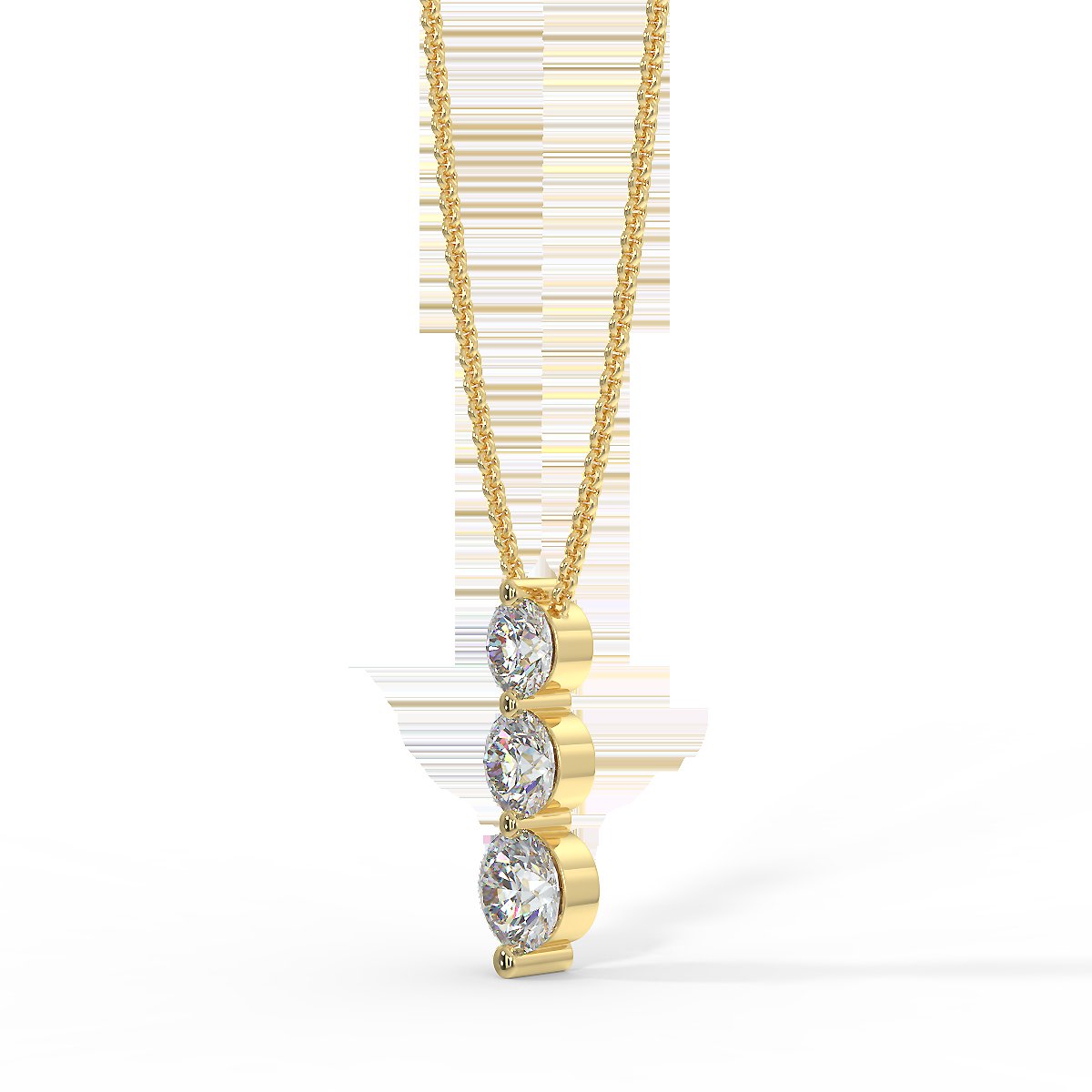 Zawieszka Trio z żółtego złota z diamentami 0,35 ctw