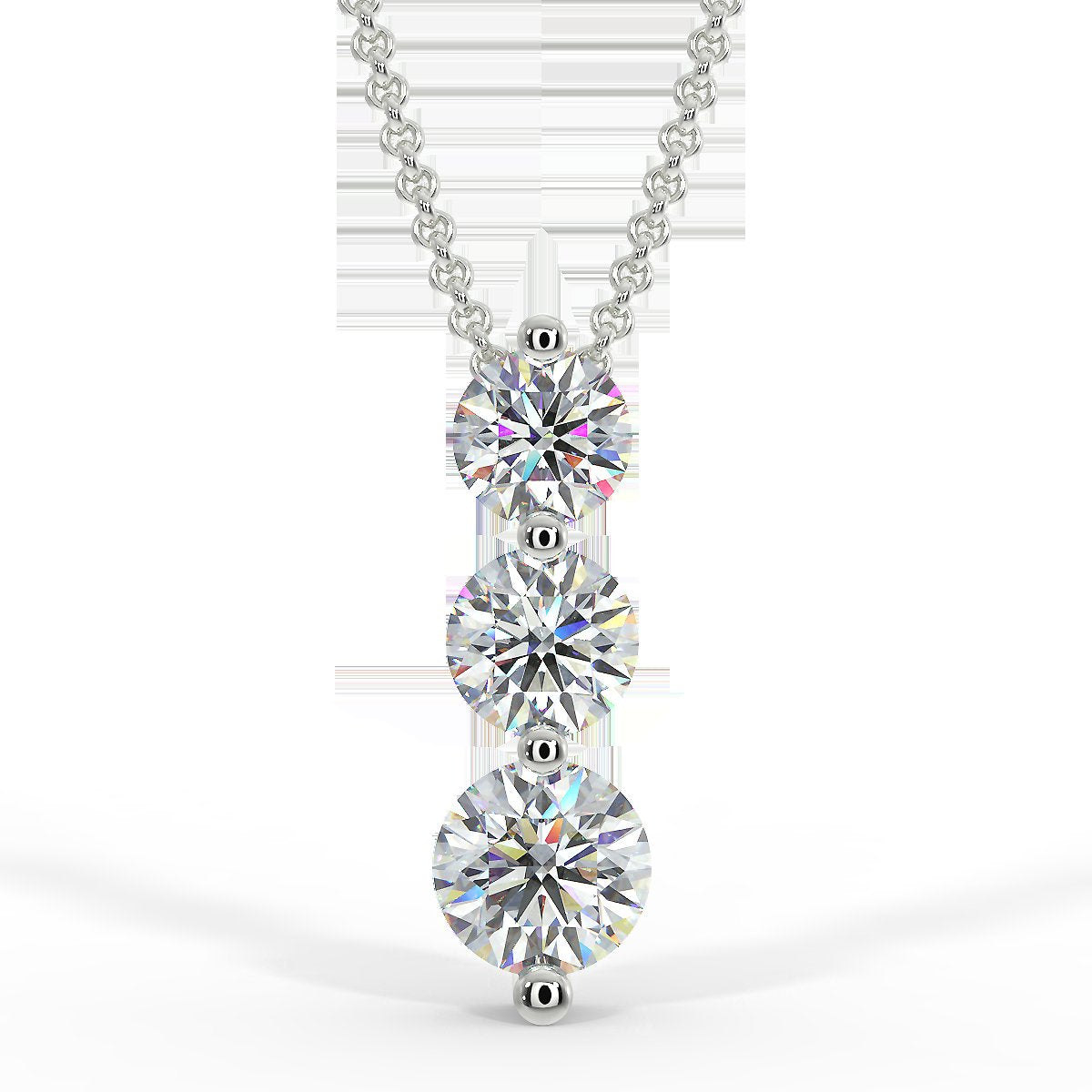 Zawieszka Trio z białego złota z diamentami 0,35 ctw