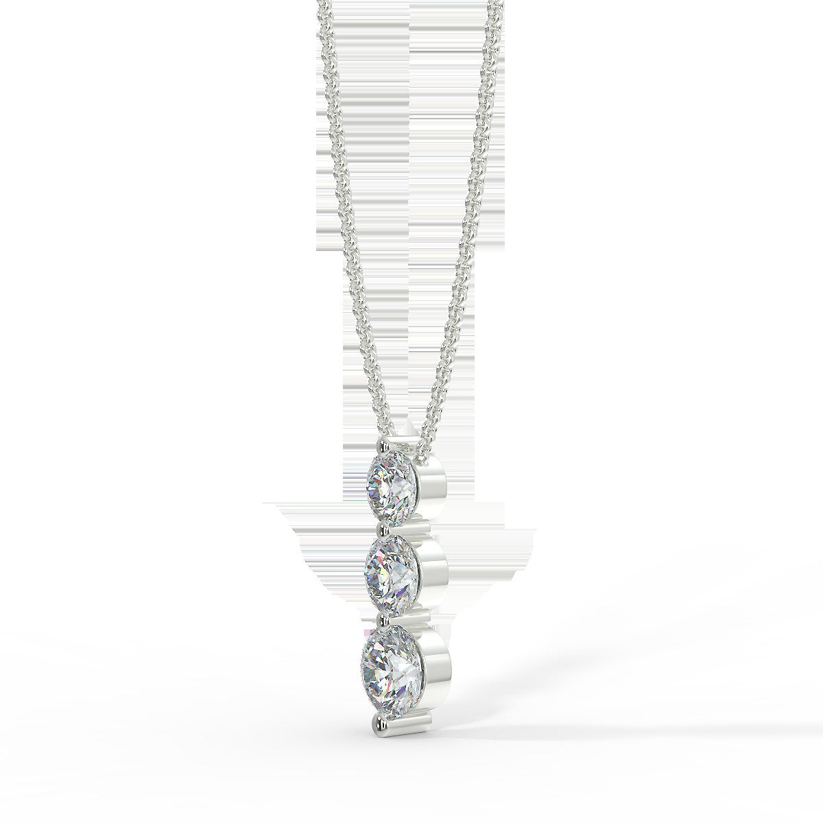 Zawieszka Trio z białego złota z diamentami 0,35 ctw