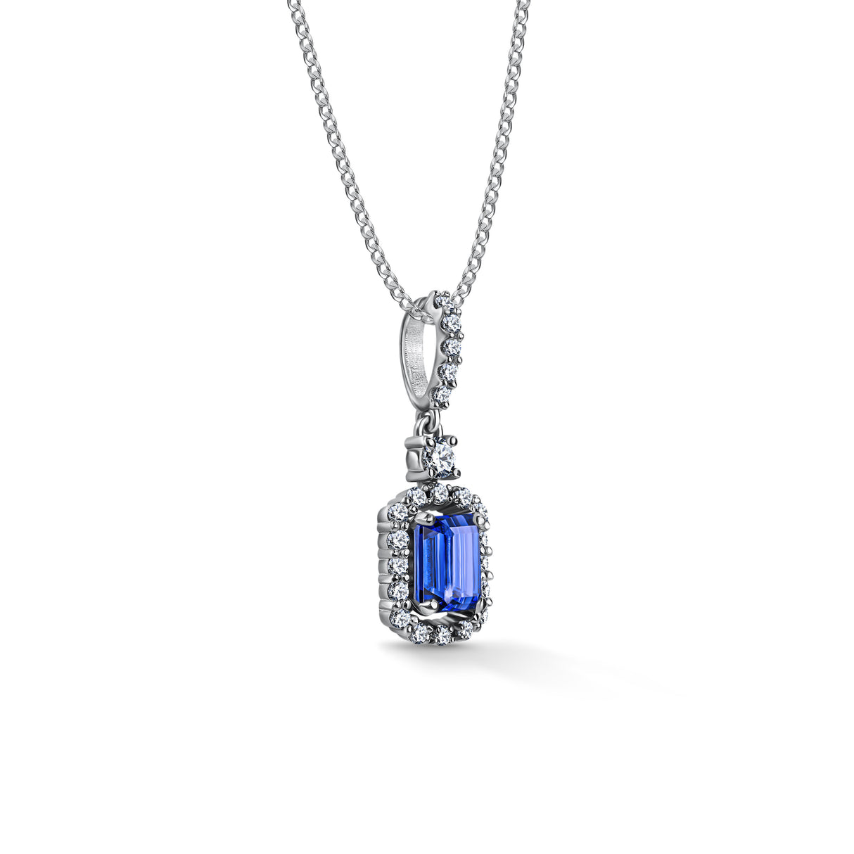 Sapphire Radiance - zawieszka z szafirem i diamentami