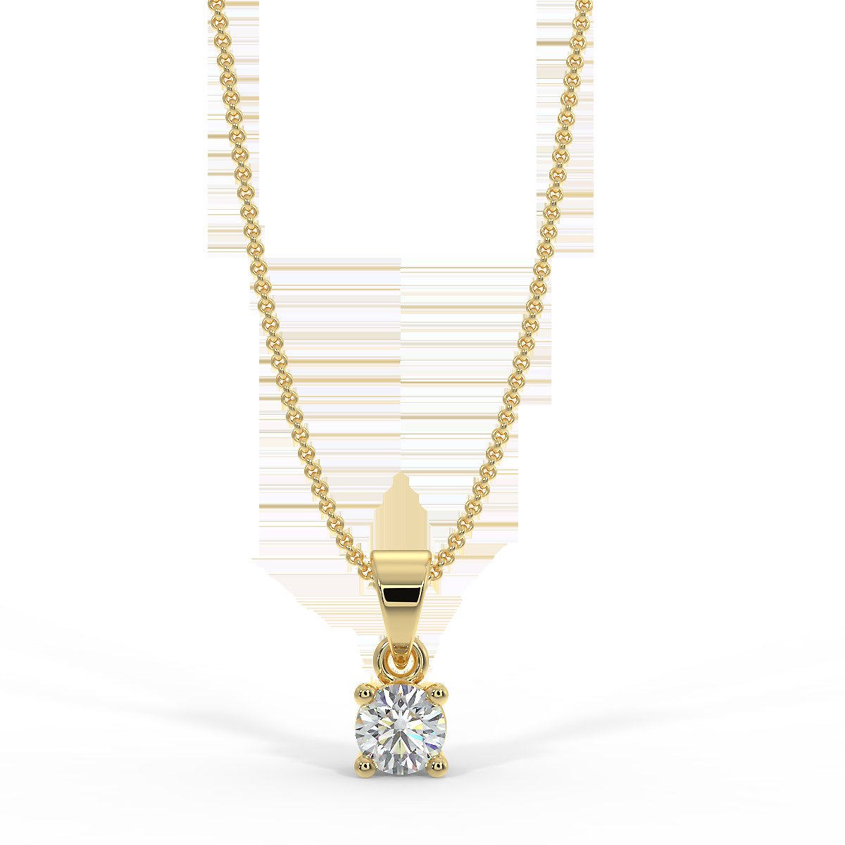 Zawieszka z żółtego złota z diamentami o masie 0,15 ct