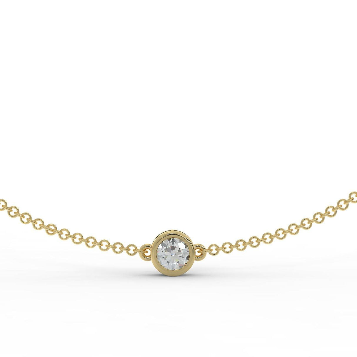 Złota bransoletka z diamentem o masie 0,30 ct