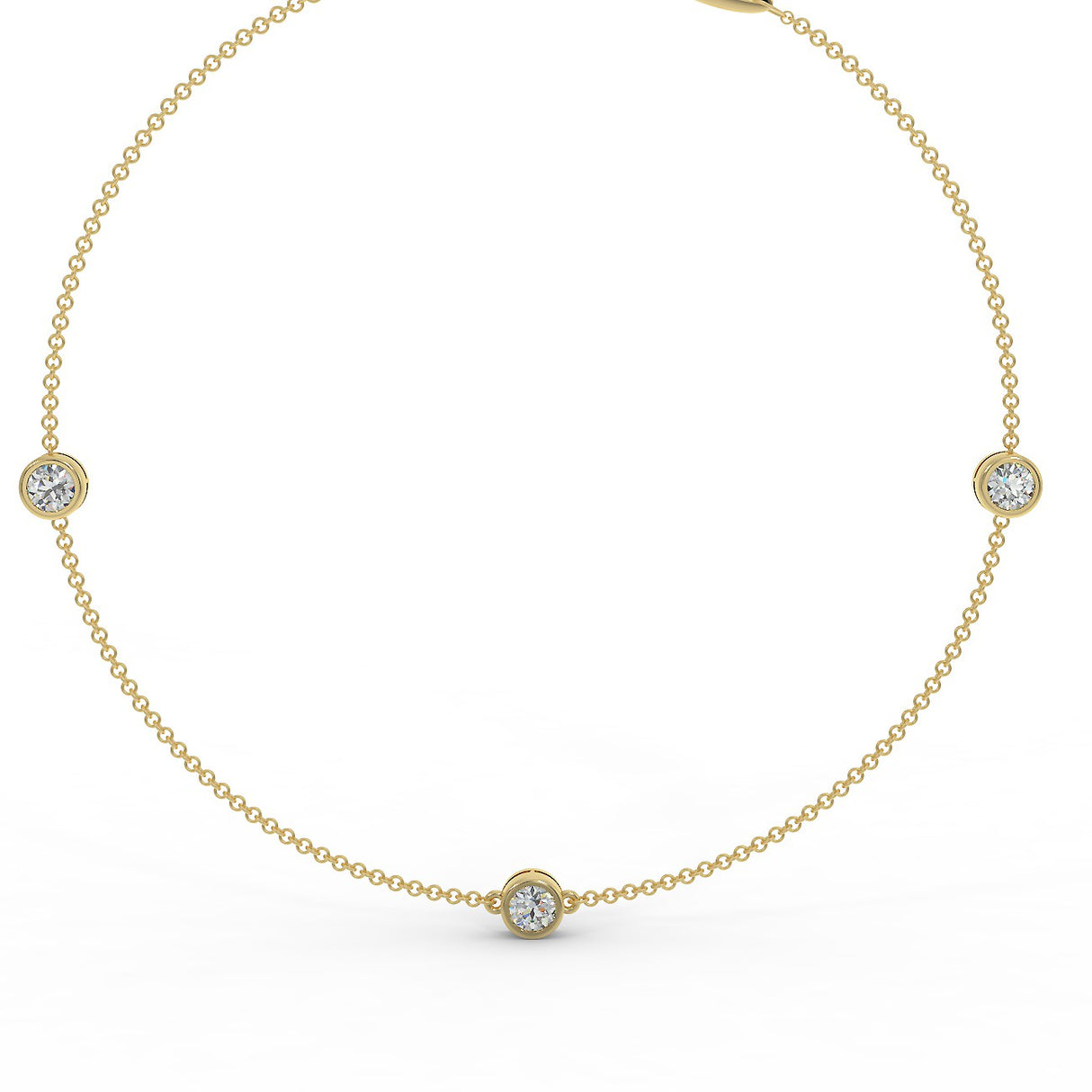 Złota bransoletka z diamentami o masie 0,90 ctw