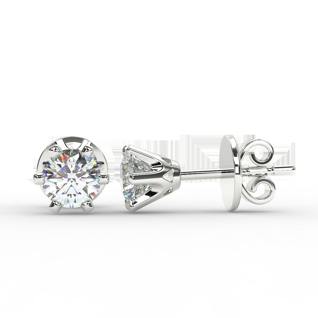 Kolczyki z białego złota z diamentami o masie 0,60 ct