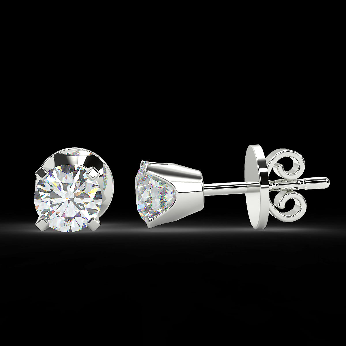 Kolczyki z białego złota z diamentami 0,70 ctw