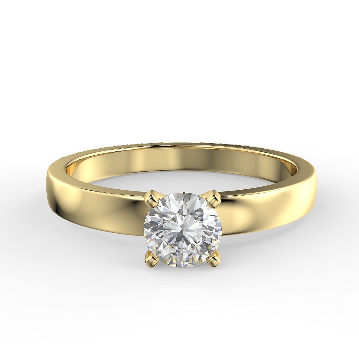 Minimalistyczny pierścionek z diamentem 0,40 ct