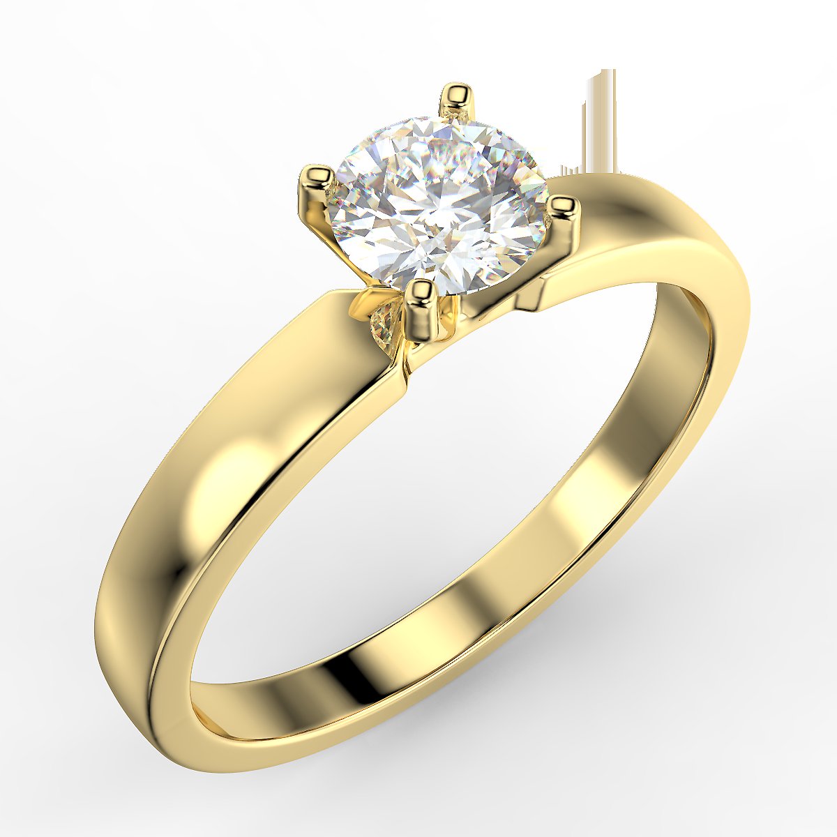 Minimalistyczny pierścionek z diamentem 0,40 ct