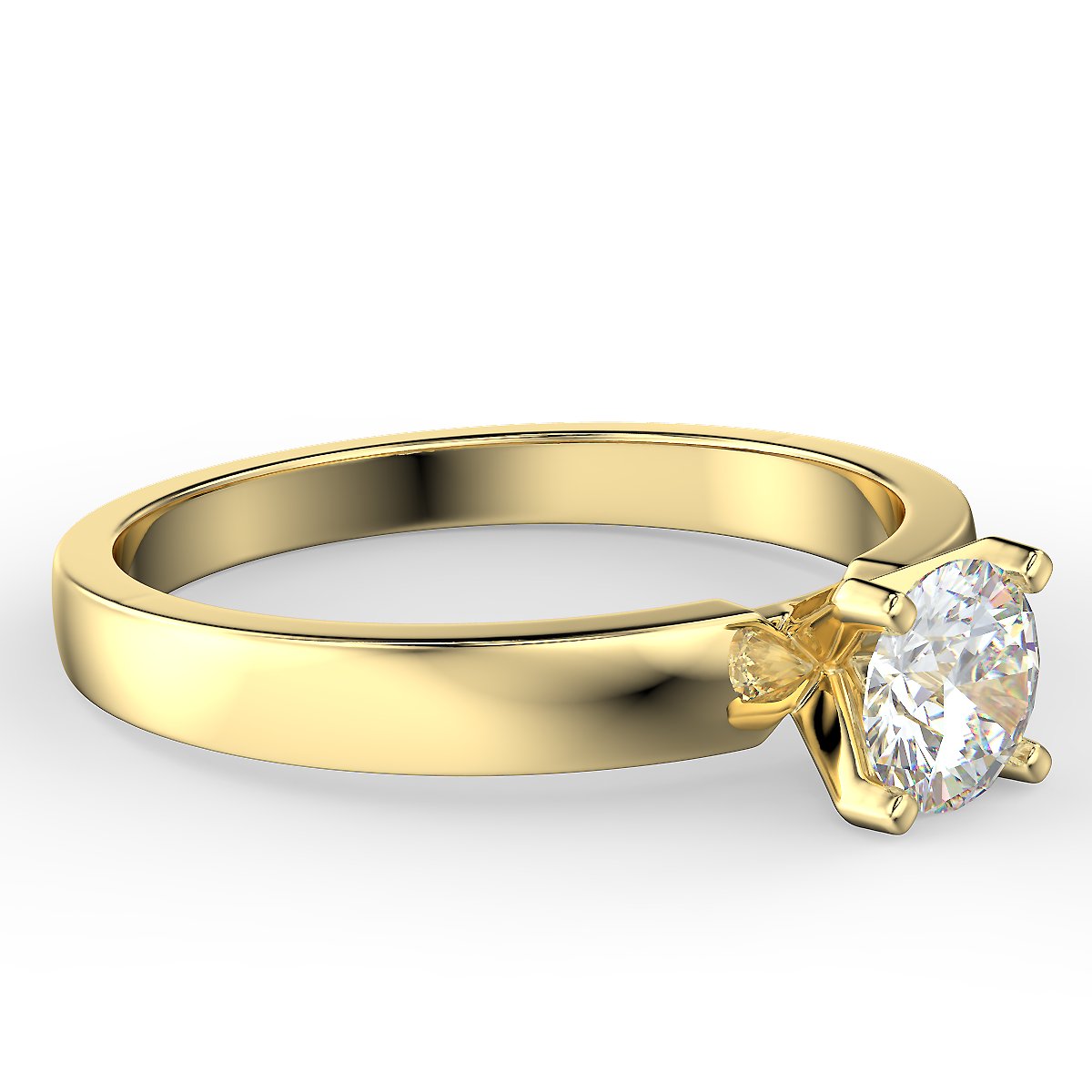 Minimalistyczny pierścionek z diamentem 0,40 ct