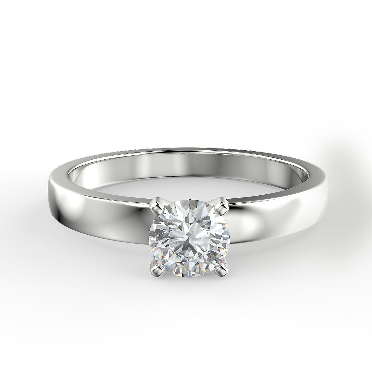 Minimalistyczny pierścionek z diamentem 0,40 ct