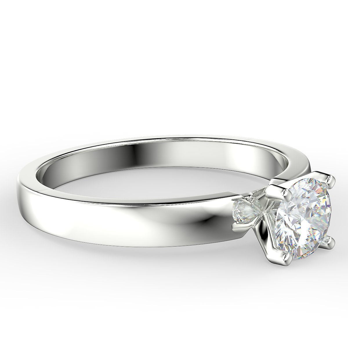 Minimalistyczny pierścionek z diamentem 0,40 ct