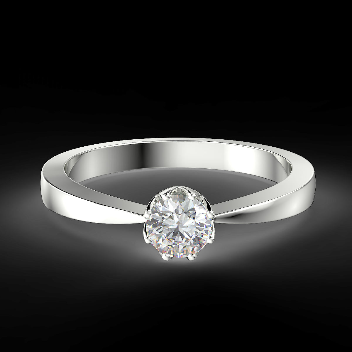 Classic Elegance - pierścionek zaręczynowy z diamentem 0,20 ct