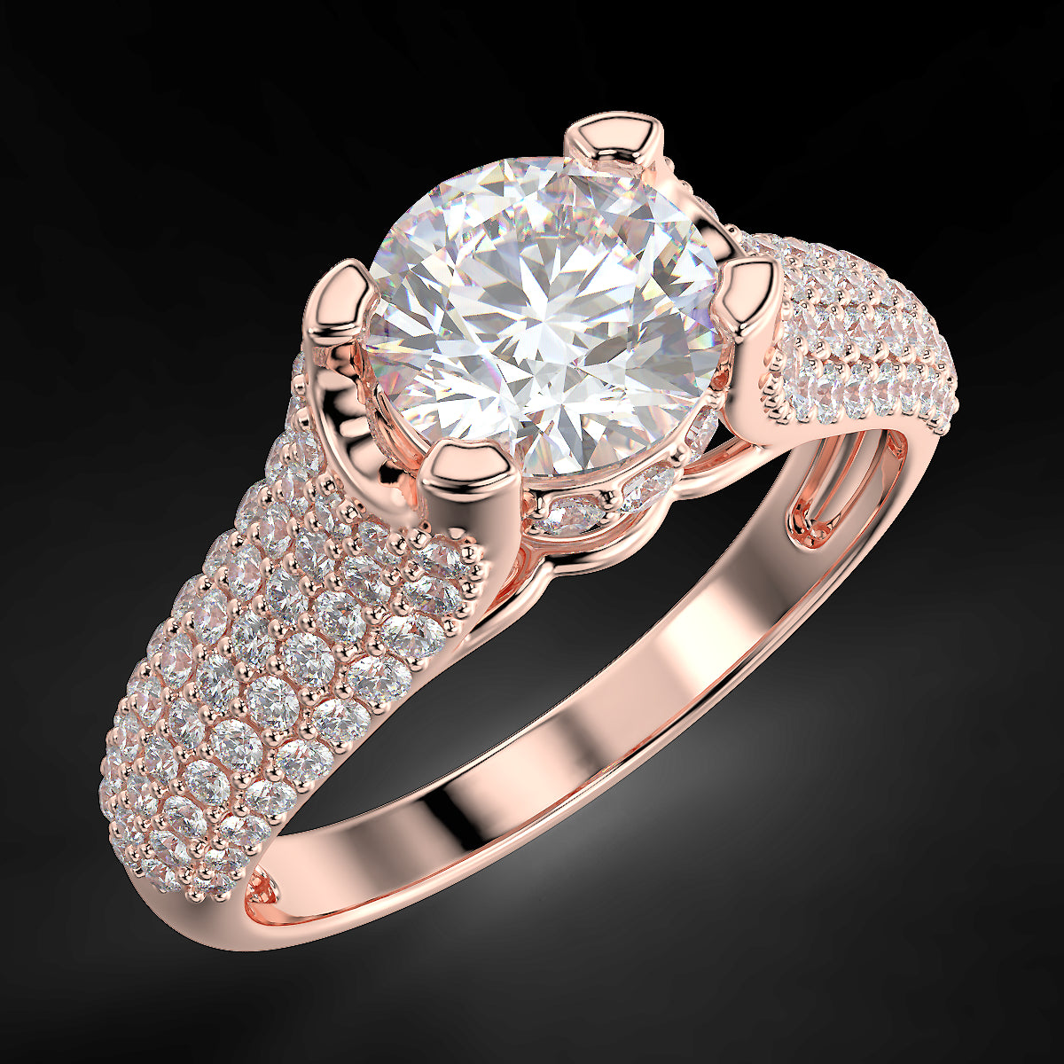 Radiant Glow - pierścionek zaręczynowy z diamentami 1,51 ctw.