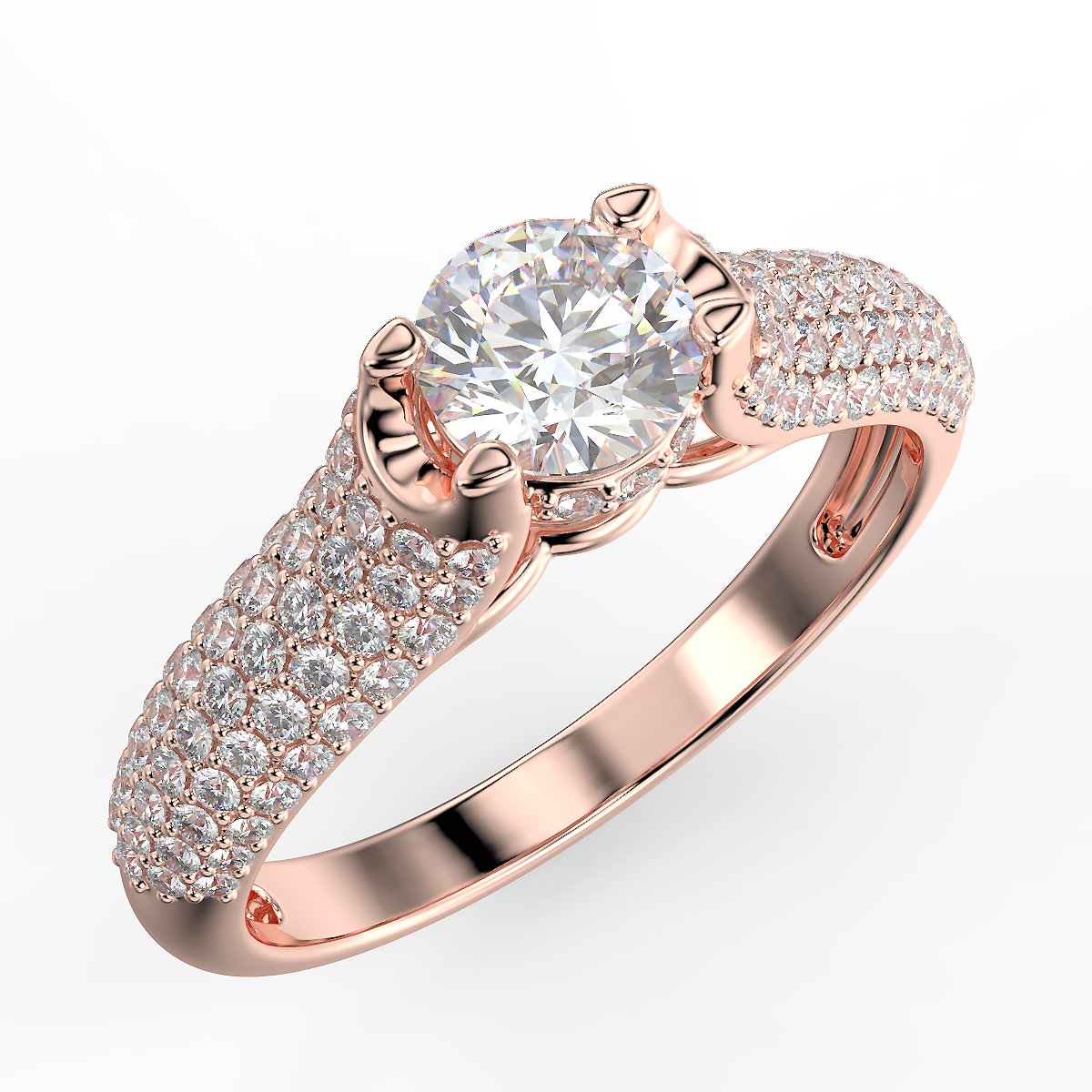 Radiant Glow - pierścionek zaręczynowy z diamentami o masie 0,89 ctw