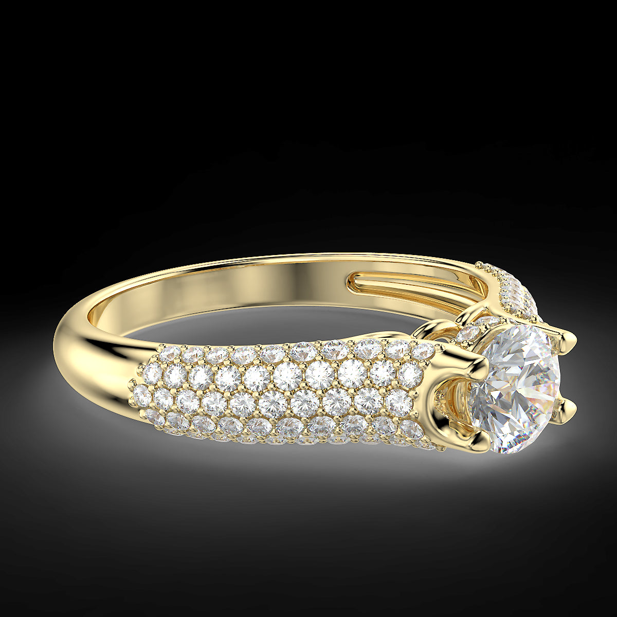 Radiant Glow - pierścionek z diamentami o masie 0,89 ctw