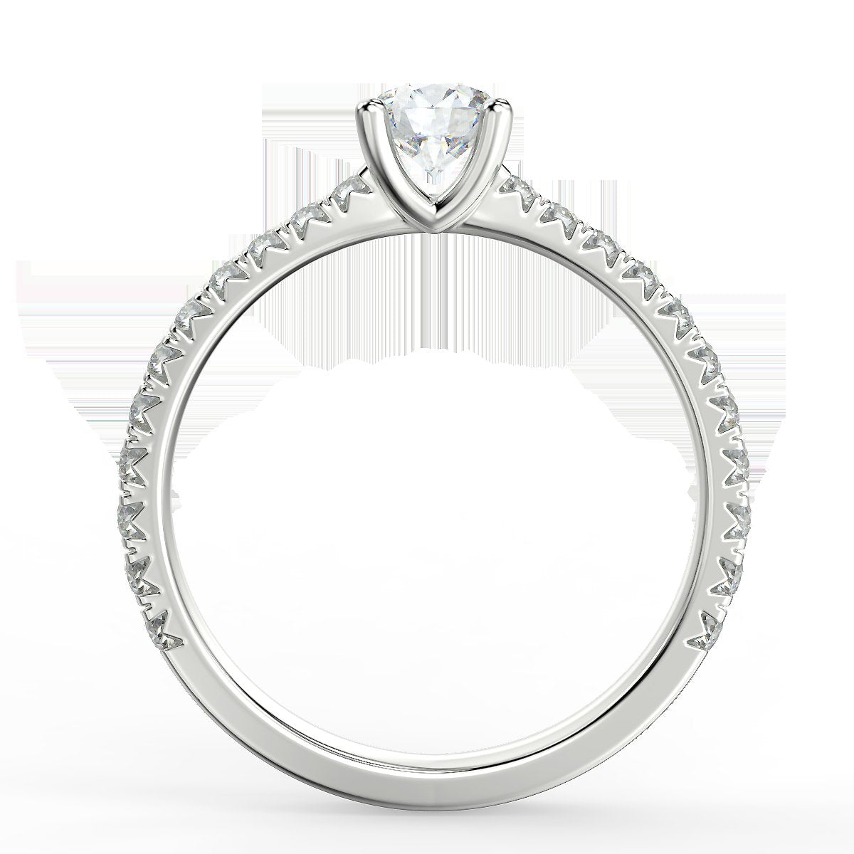Rosé Allure - pierścionek z białego złota z diamentami 0,85 ct