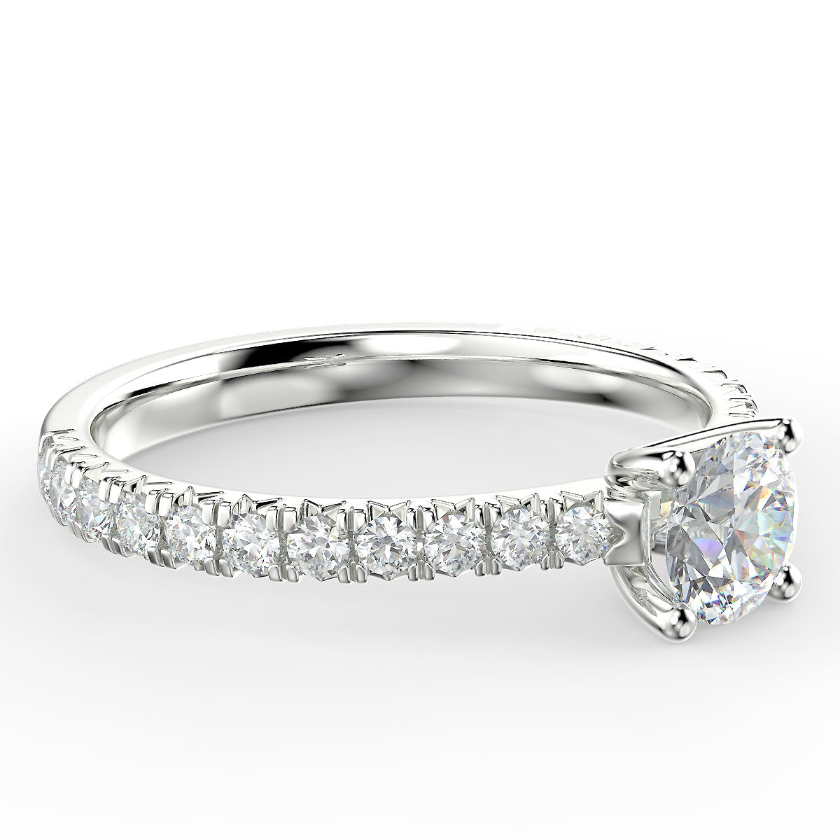Rosé Allure - pierścionek z białego złota z diamentami 0,85 ct
